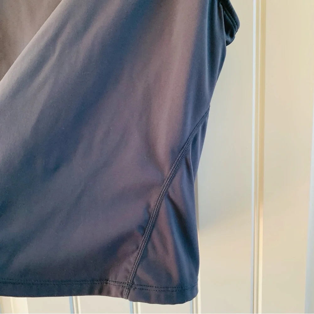 Halara Charcoal Grey V Neck Casual Plain Athletic Bodycon Tank Top | Large - Picture 2 of 5